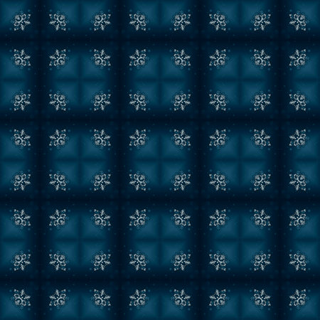 Dark blue Christmas seamless background with snowflakes for use in design, web themes.の写真素材
