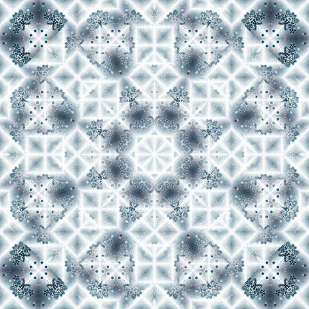 Seamless classic light colored pattern. Traditional orient ornament. Classic vintage background. Snowflakes on a white background.の写真素材