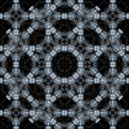 Seamless classic dark pattern. Traditional orient ornament. Classic vintage background. Snowflakes on a black background.の写真素材