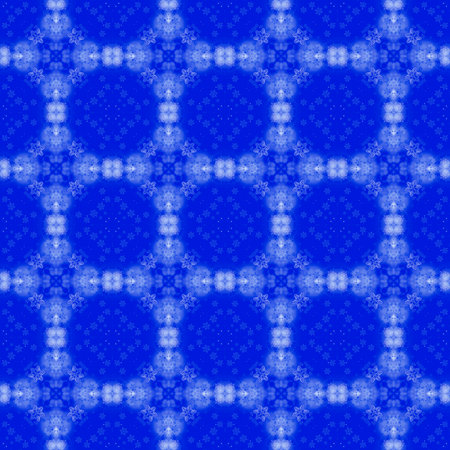 Seamless classic blue colored pattern. Snowflakes on a dark blue background.の写真素材