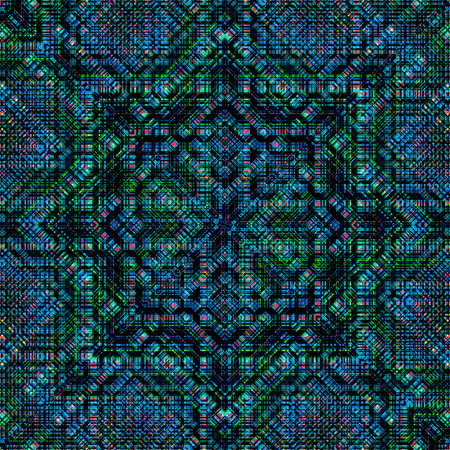 Multicolor Seamless abstract festive vivid tile pattern decoration. Tiled ethnic pattern. Tribal geometric mosaicの写真素材