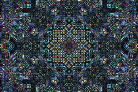 Tribal indian flower ethnic design. Festive colorful mandala pattern ornamentの写真素材