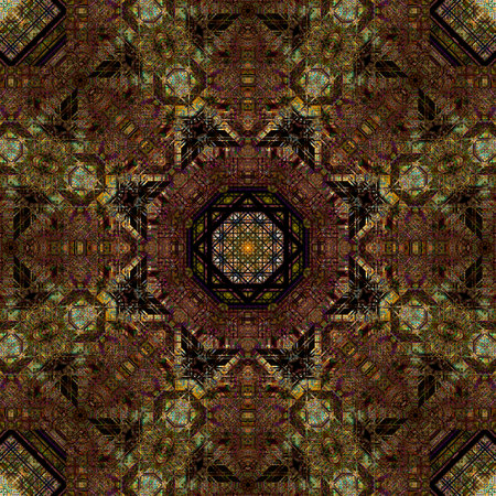 Design for square pocket, shawl, textile. Paisley floral pattern. Wrapping paper, wallpaper, textile. Floral repeated backdrop. Indian motiveの写真素材