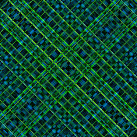 Motley geometric motif crossed rhombus pattern simple line shape abstract background. blue-green color.の写真素材