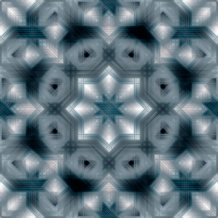 Seamless silver color pattern of mandala. Oriental ornament. Template for carpet, shawl, wallpaper, web theme.の写真素材