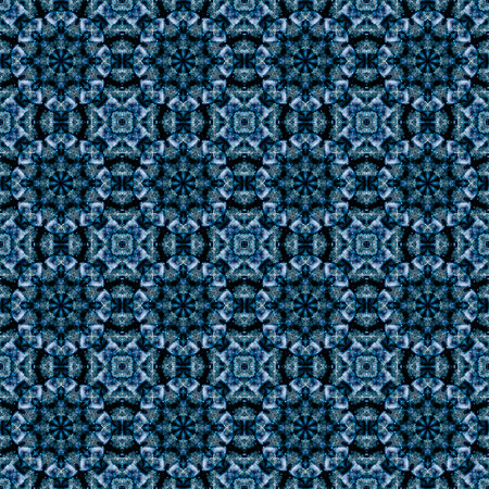 Abstract geometrical motif pattern ultimate blue background. Grid check geometrical square ornament continuous design. Duotone grunge simple geo pattern, allover print block, digital wallpaper.の写真素材