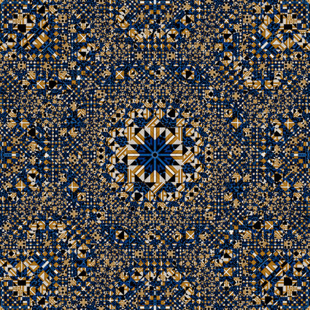 Oriental, ornate, geometric design. Seamless ethnic pattern. African stylized pattern on traditional elements. Template for fabric, web theme.の写真素材