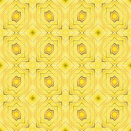 Abstract yellow geometric seamless pattern background for web designの写真素材