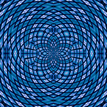 Modern Line Art Seamless Pattern Trendy Abstract blue Background. Conceptual Intricate Linear Structure Repetitive Geometric Wallpaper.の写真素材