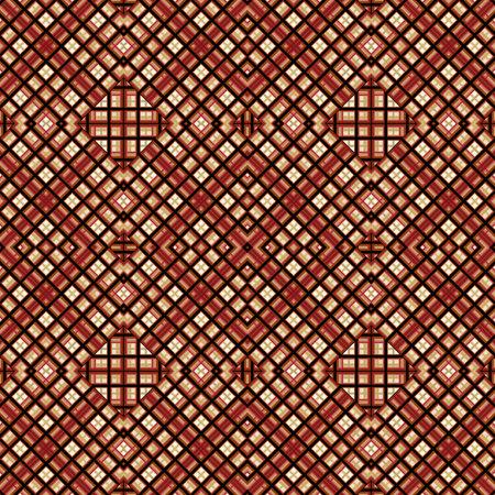 abstract geometric background in brown color. Seamless pattern.の写真素材