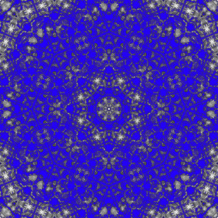 Colorful kaleidoscope art design abstract background with effect polygon circle ornament. Fractal mandala, digital artwork for creative graphic designの写真素材