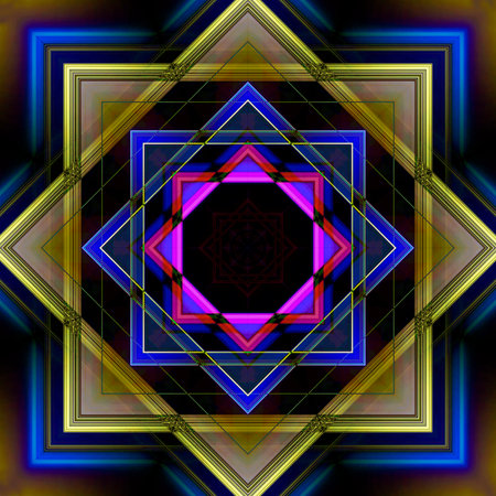 Beautiful multicolor mandala pattern. Abstract background in kaleidoscope style. Seamless pattern for print, web, design.の写真素材