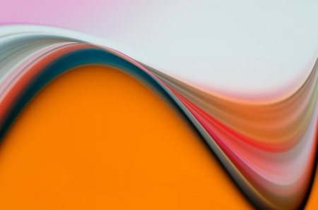 Abstract Art Design Background with Silky Waveの写真素材