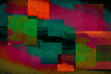 Abstract textured patchwork pattern. Overlapping geometric stylish simple shapes.の写真素材