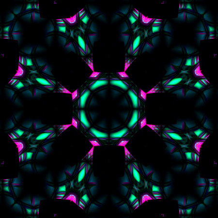 Abstract symmetrical background of colorful geometric shapes. Pattern for decoration design. digital illustrationの写真素材