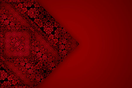 Abstract geometric pattern in dark burgundy color. Place for text, copyspace.の写真素材