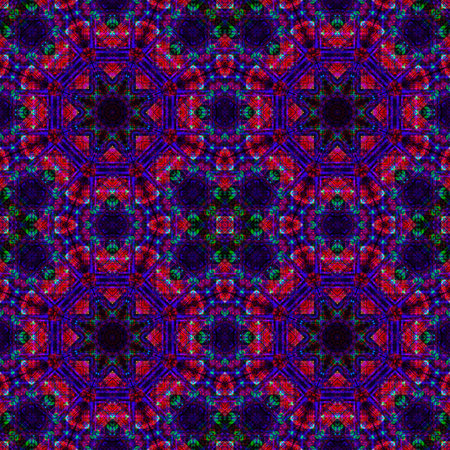 Seamless background pattern, Abstract geometric symmetric pattern violet color.の写真素材