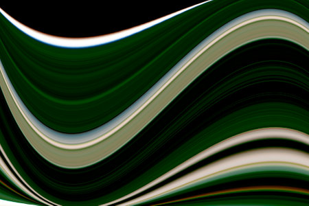 Abstract background with wavy green lines. Fashionable background for design.の写真素材
