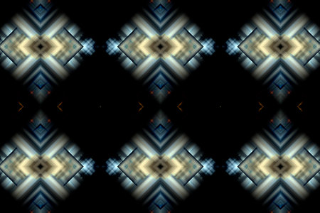 Abstract geometric pattern on a black background.の写真素材