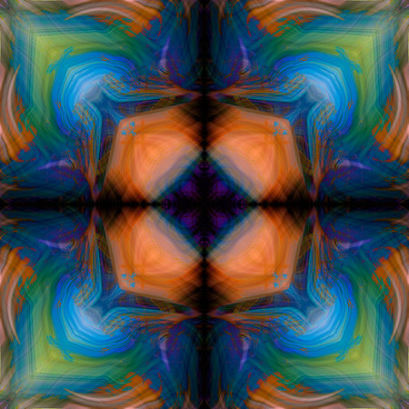 Abstract futuristic background for design, internet, web themes. Blue and orange colors.の写真素材