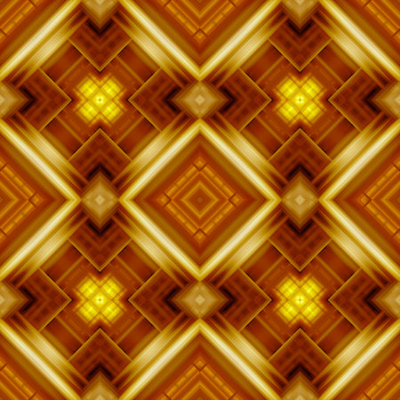 Seamless background pattern, Abstract geometric symmetric pattern orange color.の写真素材