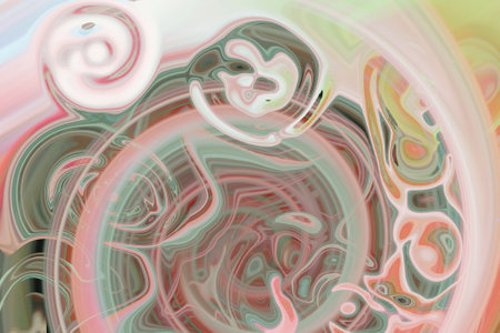 Abstract futuristic background, delicate pastel colors.の写真素材