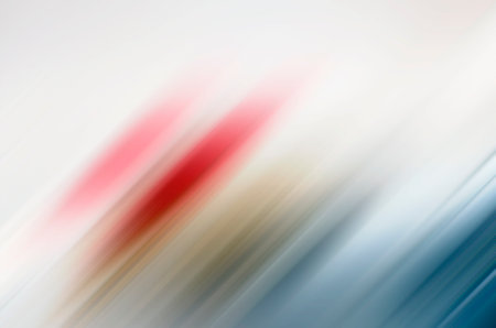 Multicolored diagonal blurred stripes on a white background abstract geometric background.の写真素材