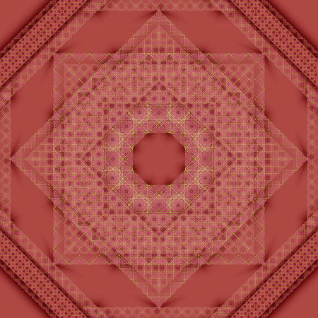 A vibrant and symmetrical geometric pattern Pink color for design, web.の写真素材