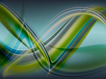 Modern abstract motion. Dynamic light paths of light movement. Futuristic, technological background.の写真素材