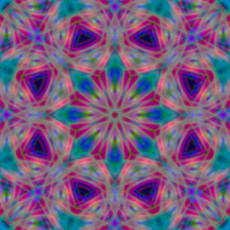 Symmetrical blue and purple tile design, reflecting traditional architectural decor.の写真素材