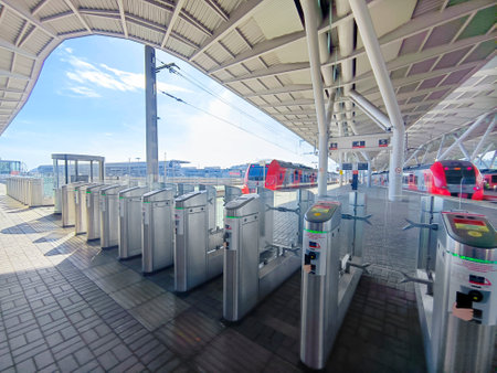Sochi, Russia - May 9, 2024: interior of railway station Olympic Park in Adler. The concept of traveling by rail.の写真素材