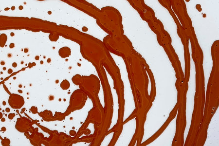 brown white abstract watercolor. Art background for design. Daub, spot, stain.の写真素材