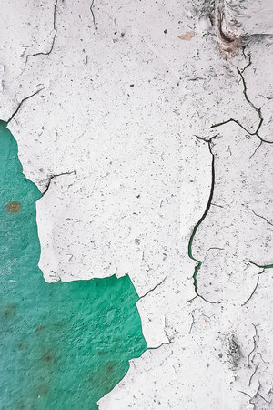 Peeling Paint On The Wooden Door Texture Background Imageの写真素材