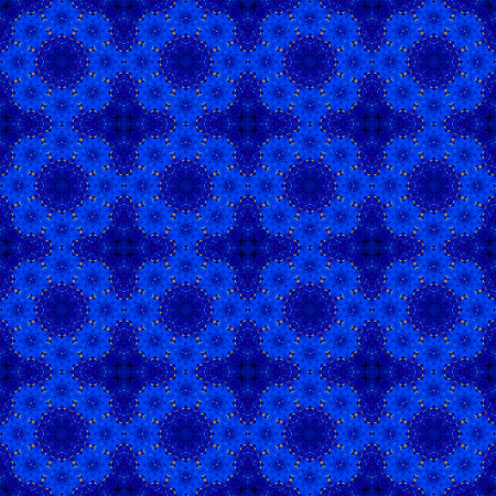Abstract kaleidoscope patterns. Blue kaleidoscope background.の写真素材