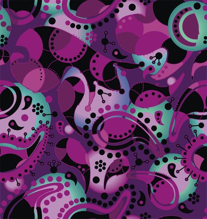 Floral motive cucumber abstract.のイラスト素材