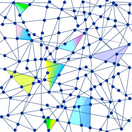 Abstract ornament from lines and circlesのイラスト素材