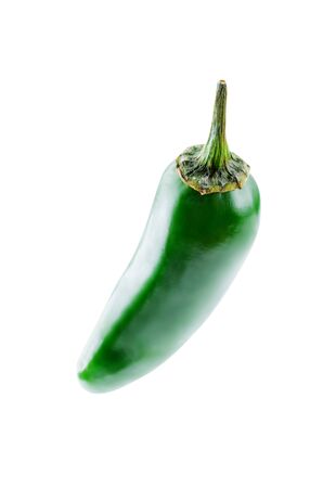 Fresh jalapeno pepper on a white background.の写真素材