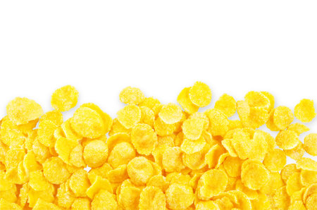 Corn flakes on a white isolated