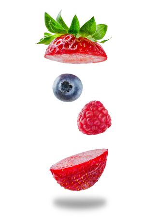 Strawberry on a white background. toning. selective focus  の写真素材