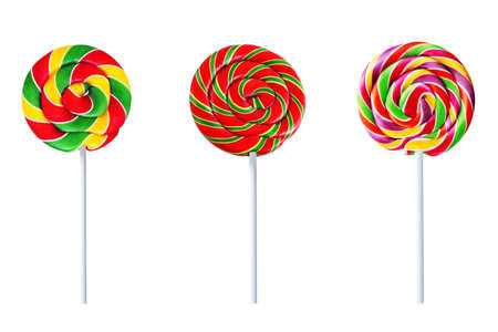 Sweet colorful Christmas candy on a stick. toning. selective focusの写真素材