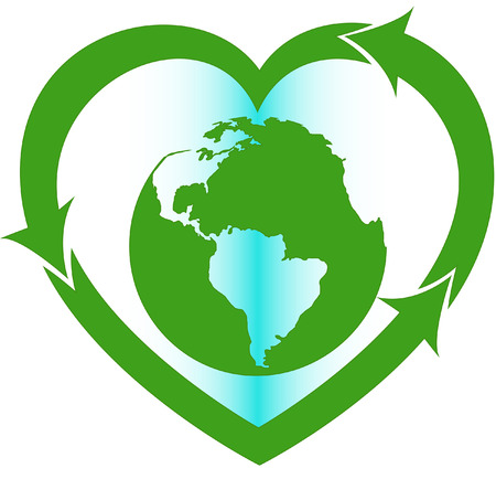 Love Earth eco oriented signのイラスト素材
