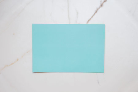 Layout for the inscription. Blank blue and pink card on bright background. Modern trending ad...