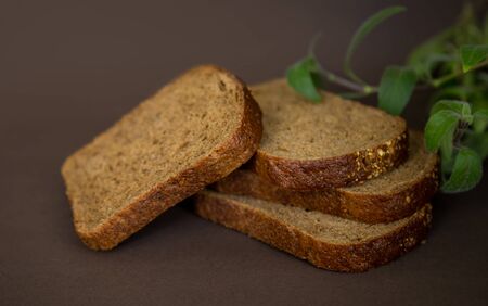 Black and white breadの写真素材