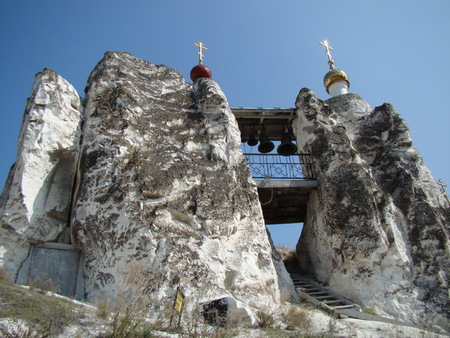 Mountain cave temple in the Voronezh regionの写真素材
