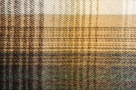 Wool background with Scottish cage. Natural wool texture backgroundの写真素材