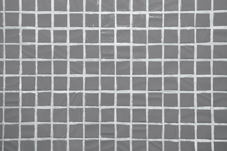 Texture of fine little ceramic tiles background. Grey floor tilesの写真素材