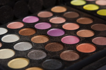 eyeshadow make-up palette background textureの写真素材