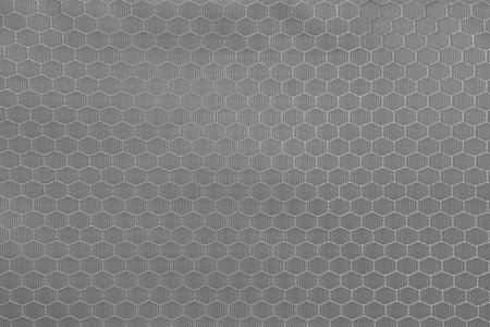 gray honeycomb background texture. Texture background of polyester fabric. Plastic weave fabric patternの写真素材