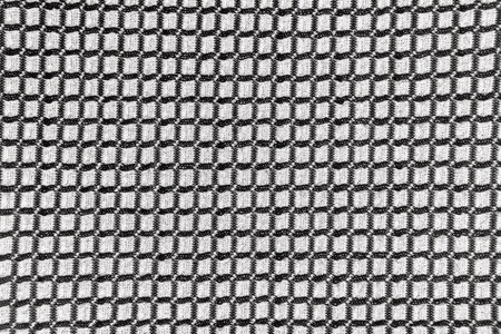 Black and white textured checkered fabric for background