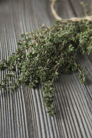 thyme - aromatic plant of the mint family are used as a culinary herb, and the plant yields a medicinal oilの写真素材